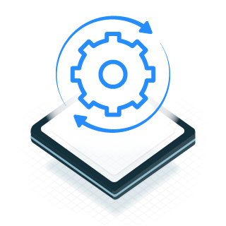 Icon of a gear spinning