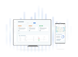 AutoPi Cloud showcased within a desktop and mobile version