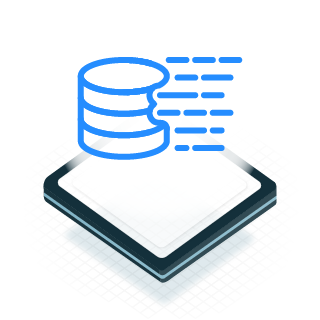 Icon of a database that is encrypted