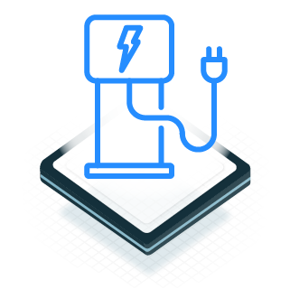 Icon of a electric vehicle fleet charger