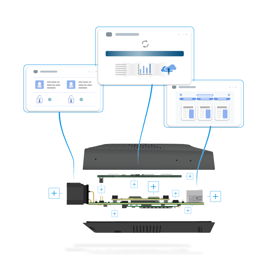 an open autopi device showing the raspberry pi and widgets with data