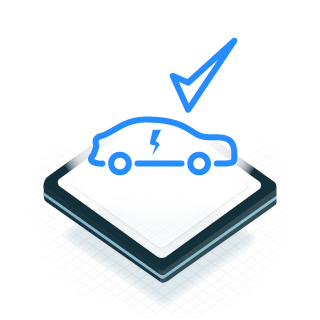 Icon of an electric vehicle charging